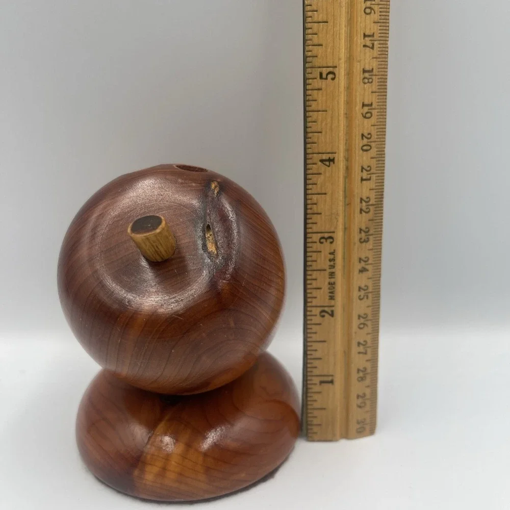Walnut Wood Apple Pen Holder - Original Walnut Bowl Factory Store - Teacher Gift